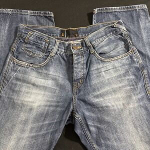 Ben Sherman 31/30 Icon Blue Jeans Straight Leg Button Fly